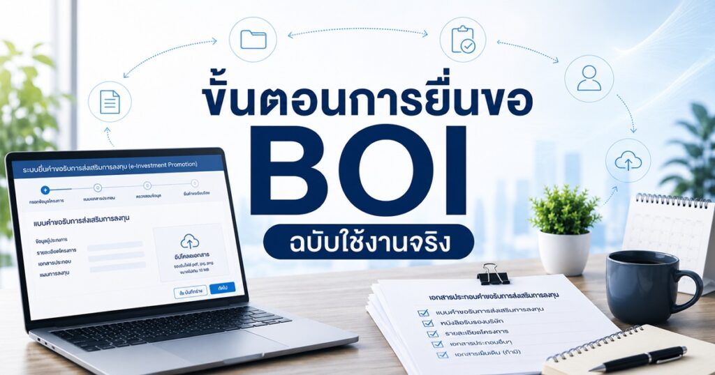 บทความเรื่องขั้นตอนการยื่นขอ BOI - Blog about BOI application process